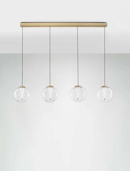 LED stmievateľný zlatý dizajnový luster Gi