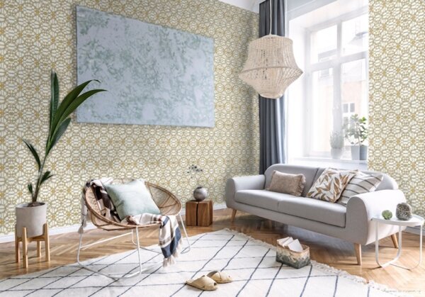 A.S. Création | Vliesová tapeta na stenu Versace 37049-2 | 0,70 x 10,05 m | biela, šedá, metalická, zlatá