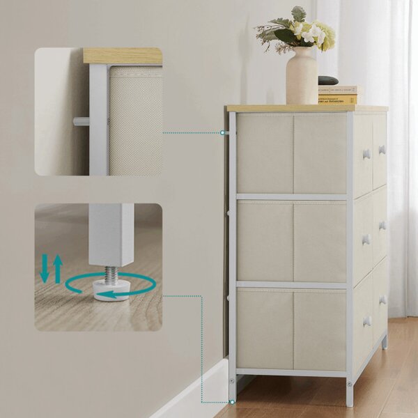 Komoda béžová AUK-E1033 WT