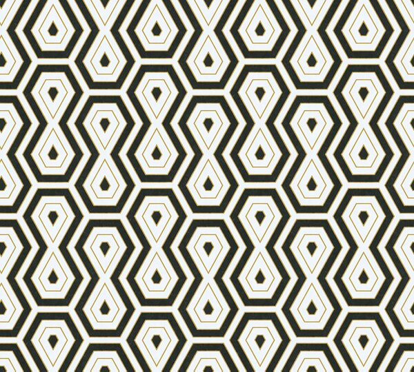 A.S. Création | Vliesová tapeta na stenu AP Jungle Chic 37707-5 | 0,53 x 10,05 m | biela, zlatá, čierna