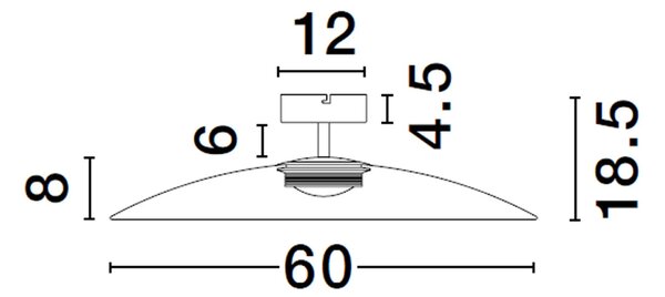 LED čierno-dymové moderné stropné svietidlo Polifemo 60 – 60 x 310 cm