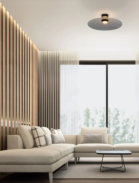 LED čierno-dymové moderné stropné svietidlo Polifemo 60 – 60 x 310 cm