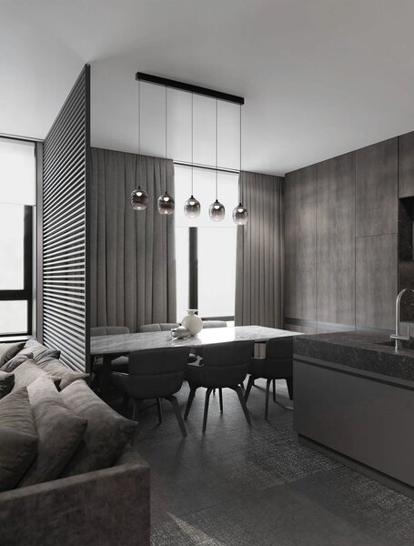 LED stmievateľný čierno-dymový moderný luster Kita 120