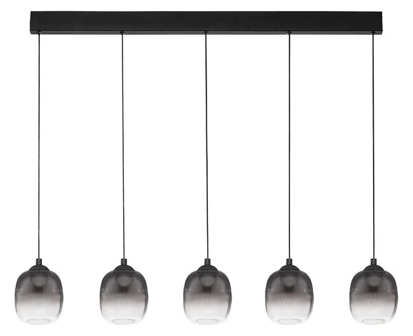 LED stmievateľný čierno-dymový moderný luster Kita 120