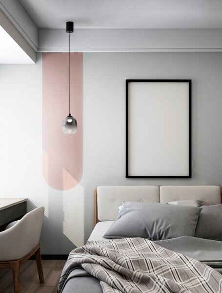 LED čierno-dymový moderný luster Kita 125