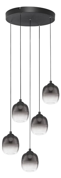 LED stmievateľný čierno-dymový dizajnový luster Kita 150