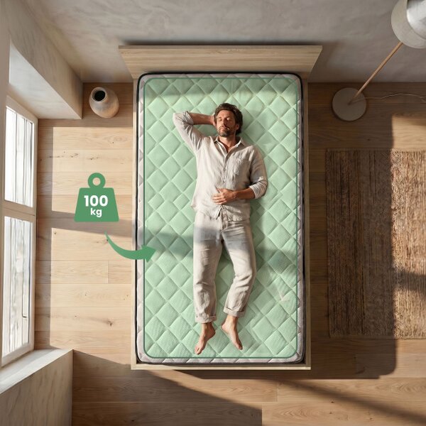 Jednolôžková posteľ so zdvíhacím roštom a matracom 120x200 cm dub sonoma