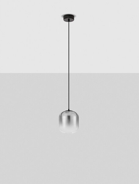 LED čierno-šedý dizajnový luster Aelia