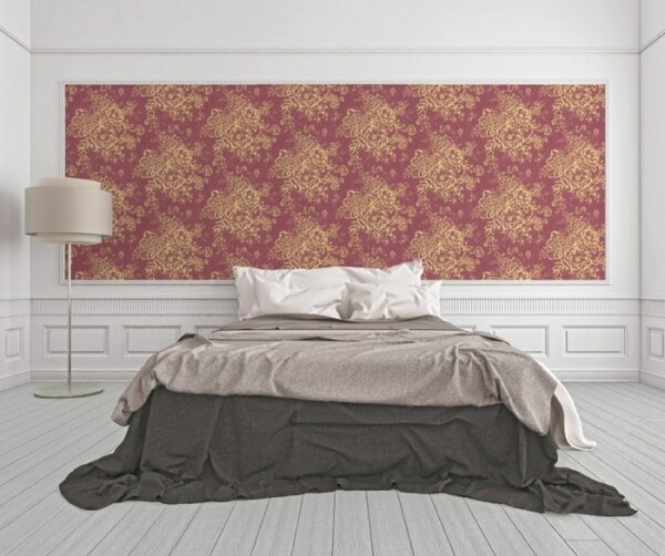 A.S. Création | Vliesová tapeta na stenu Metallic Silk 30657-6 | 0,53 x 10,05 m | červená, zlatá