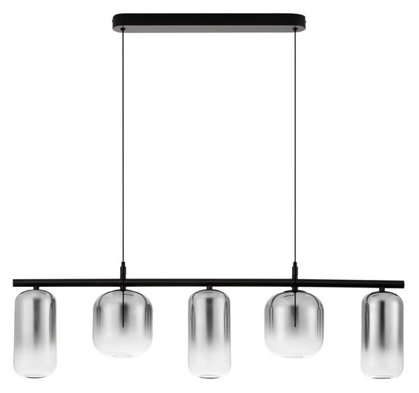 LED čierno-šedý moderný luster Aelia 145