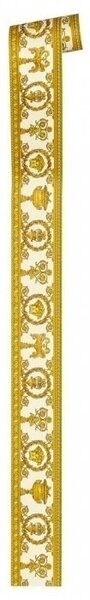 A.S. Création | Vliesová bordúra na stenu Versace 34305-2 | 9 cm x 5 m | biela, metalická, žltá