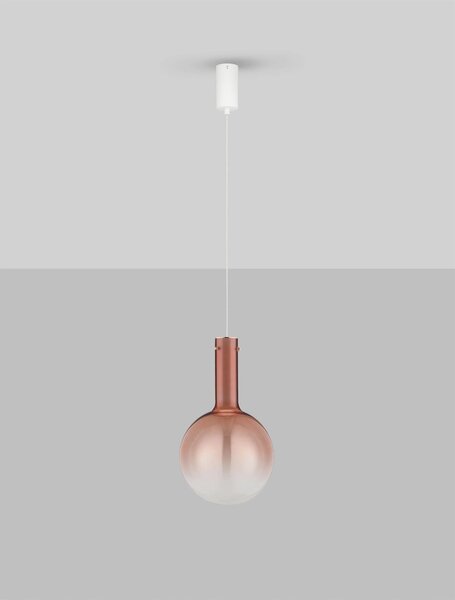 LED stmievateľný ružovo-zlatý dizajnový luster Nostos