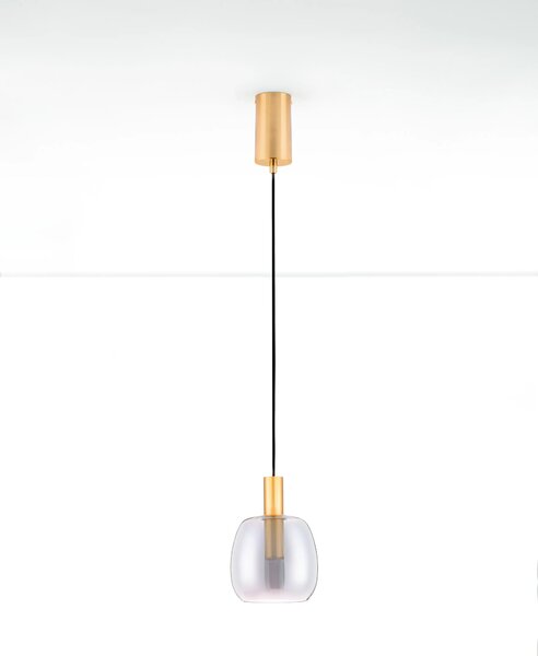 LED zlato-dymový dizajnový luster Imatia