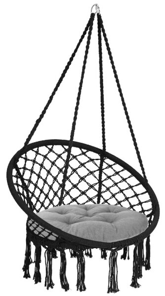 Závesné kreslo BOHO 490129A čierne