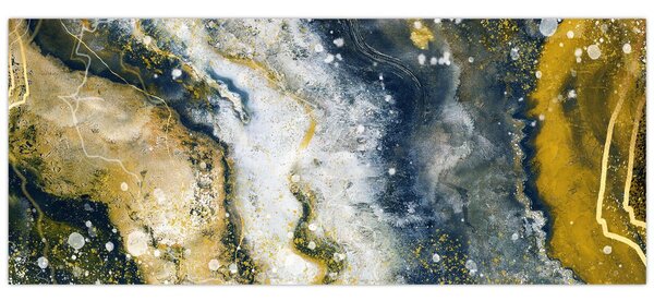 Obraz - Zlatá abstrakcia (120x50 cm)