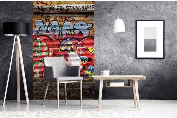 DIMEX | Vliesové fototapety na stenu Ulica s graffiti MS-2-0321 | 150 x 250 cm | viacfarebná