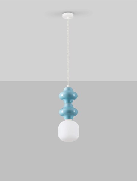 LED modro-biely moderný luster Clio 2