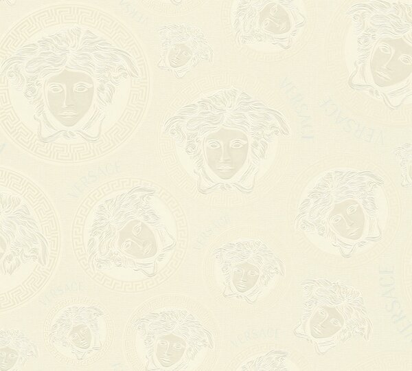 A.S. Création | Vliesová tapeta na stenu VERSACE 38611-6 | 0,70 x 10,05 m | krémová, metalická