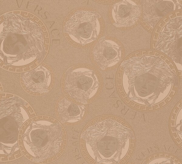 A.S. Création | Vliesová tapeta na stenu VERSACE 38461-2 | 0,70 x 10,05 m | medená, metalická