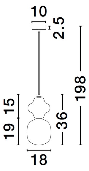 LED zeleno-biely dizajnový luster Clio 1