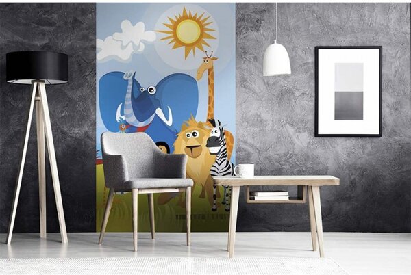 DIMEX | Vliesové fototapety na stenu Zvieratká v Afrike MS-2-0338 | 150 x 250 cm | viacfarebná