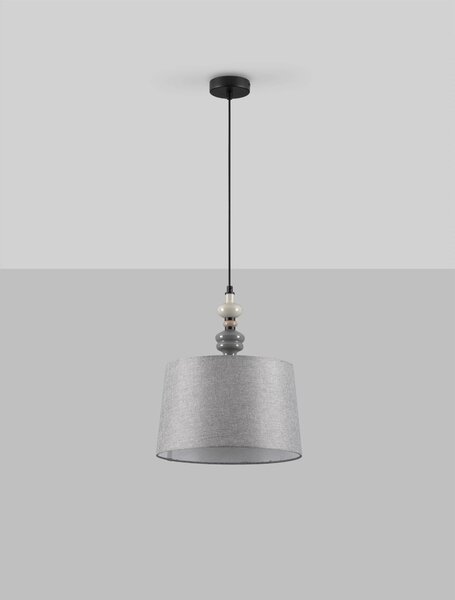 LED sivý moderný luster Damo 34 – Sivá