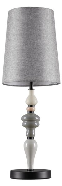 LED šedo-hnedá stolná lampa Damo – Sivá