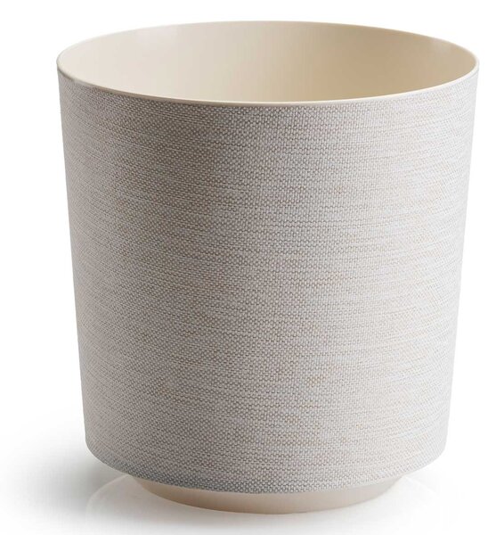 PLASTOVÝ KVETINÁČ ALOE TX 19,5X20 CM KRÉMOVÁ
