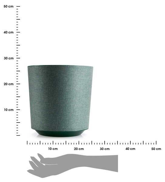 PLASTOVÝ KVETINÁČ ALOE TX 25,5X27 CM TMAVOZELENÁ