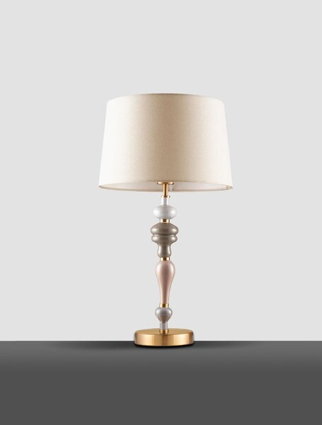 LED béžová stolná lampa Damo