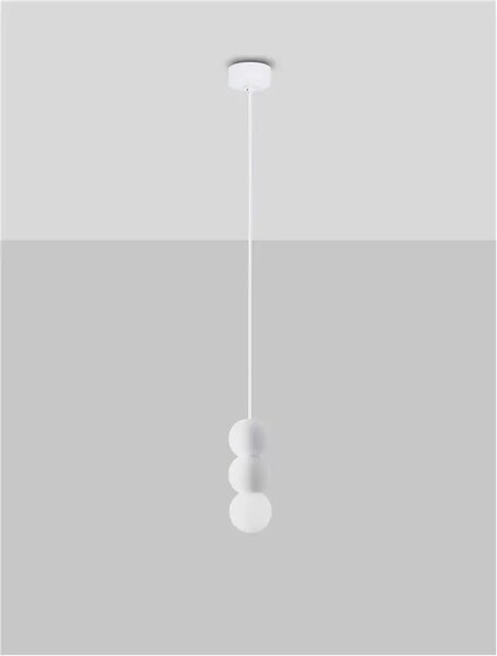 LED biely moderný luster Zero 3 – Biela