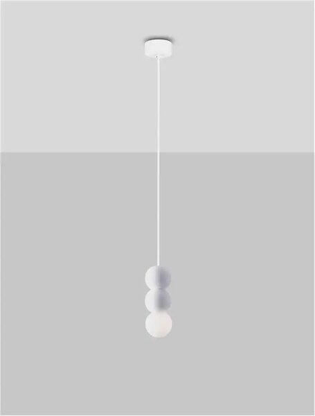LED biely moderný luster Zero 3 – Biela