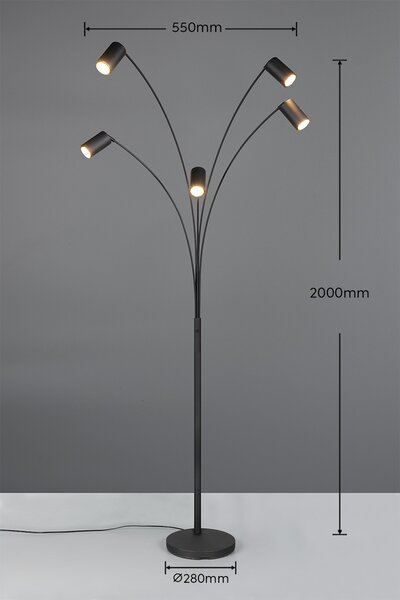 Trio T412400532 stojacia lampa MARLEY GU10