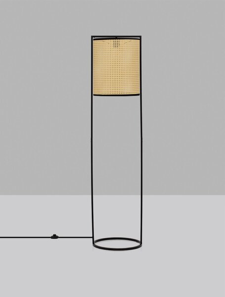 LED prírodno-čierna stojaca lampa Erto