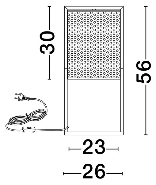 LED prírodno-čierna stolná lampa Erto