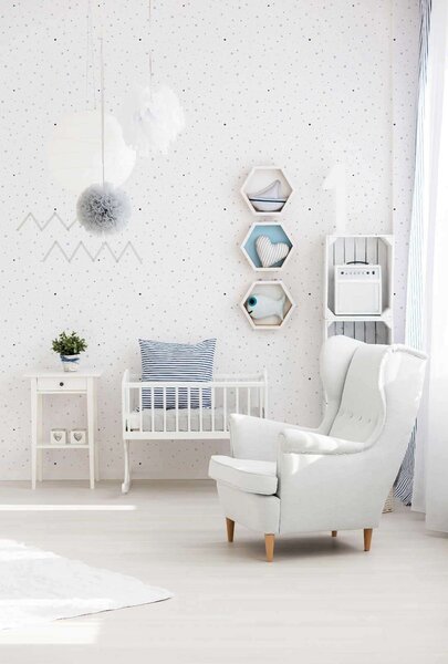 A.S. Création | Vliesová tapeta na stenu Little Love 38116-3 | 0,53 x 10,05 m | biela, fialová, ružová