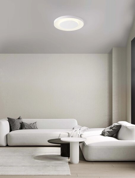 LED stmievateľné biele moderné stropné svietidlo Pada 60 – Biela