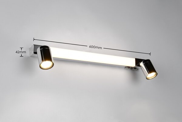 Trio T281470306 LED nástenné svietidlo nad zrkadlo ENRICO | 7W integrovaný LED zdroj | 620lm | 2300+3000+4000K