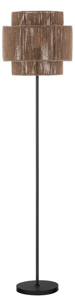LED prírodno-čierna stojaca lampa Lito