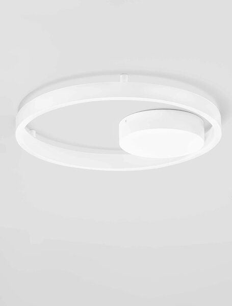 LED stmievateľné biele dizajnové stropné svietidlo Hedra 40 – Biela