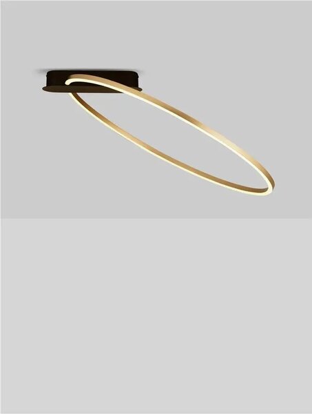 LED stmievateľné zlaté moderné stropné svietidlo Kiklos – Zlatá