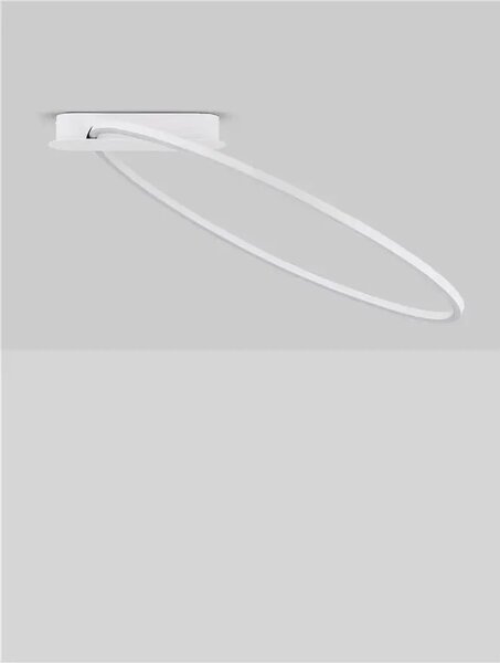 LED stmievateľné biele moderné stropné svietidlo Kiklos – Biela