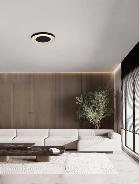 LED stmievateľné čierno-biele moderné stropné svietidlo Pada 60 – Čierna