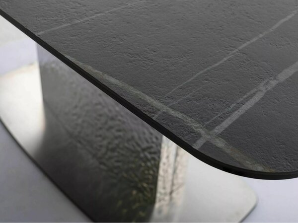 Signal MONCLER CERAMIC stôl jedálenský 160(240)X90, čierny SAHARA NOIR/čierny