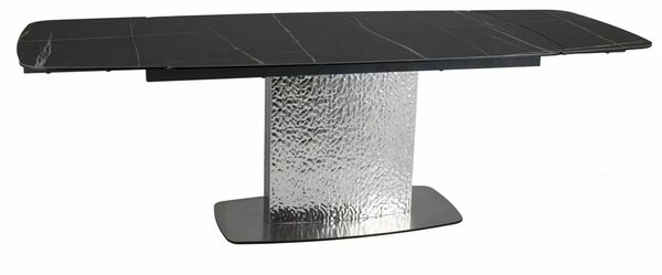 Signal MONCLER CERAMIC stôl jedálenský 160(240)X90, čierny SAHARA NOIR/čierny