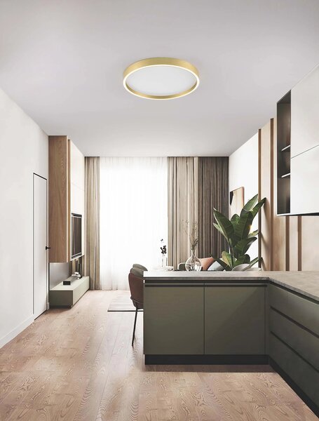 LED stmievateľné zlaté moderné stropné svietidlo Istos – Zlatá