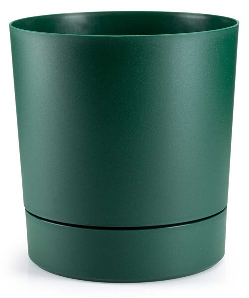 PLASTOVÝ KVETINÁČ AZALEA SADA 2KS 22,5X23,5 CM+17,5X18,5 CM TMAVOZELENÁ