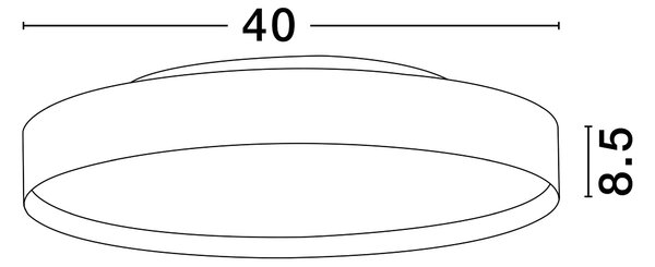 LED stmievateľné čierne dizajnové stropné svietidlo Roi 40 – Čierna