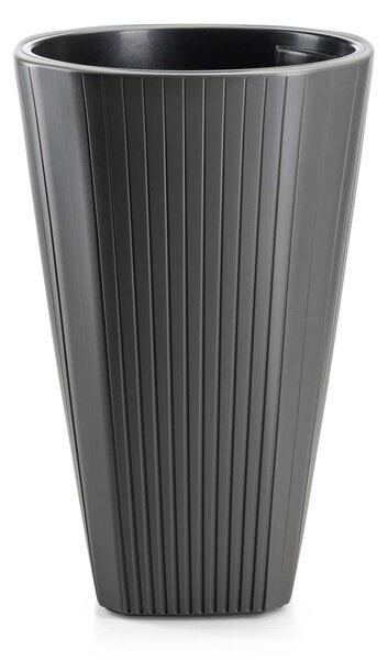 PLASTOVÝ KVETINÁČ MORA 39X61 CM ANTRACITOVÁ