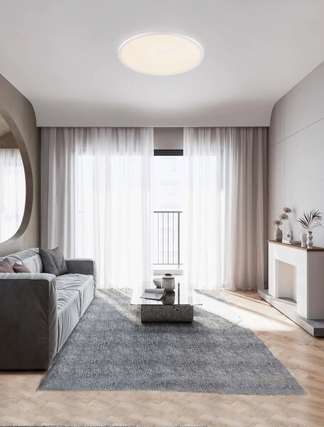 LED stmievateľné biele moderné stropné svietidlo Aoton 60 – Biela